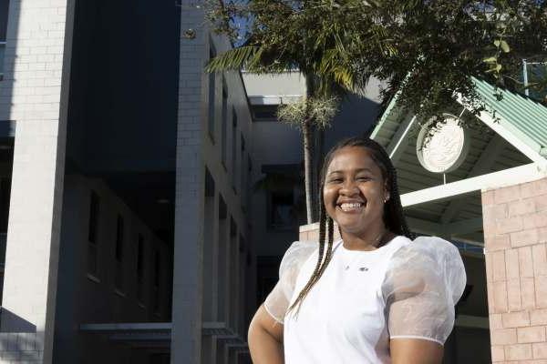 Graduate student smiling